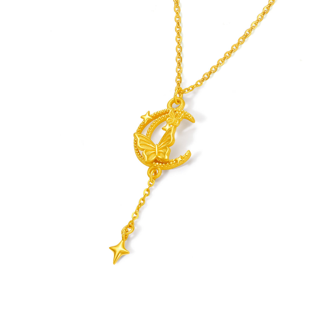 999 24K Gold Pendant Necklace Star 3.2-3.6g A0616234
