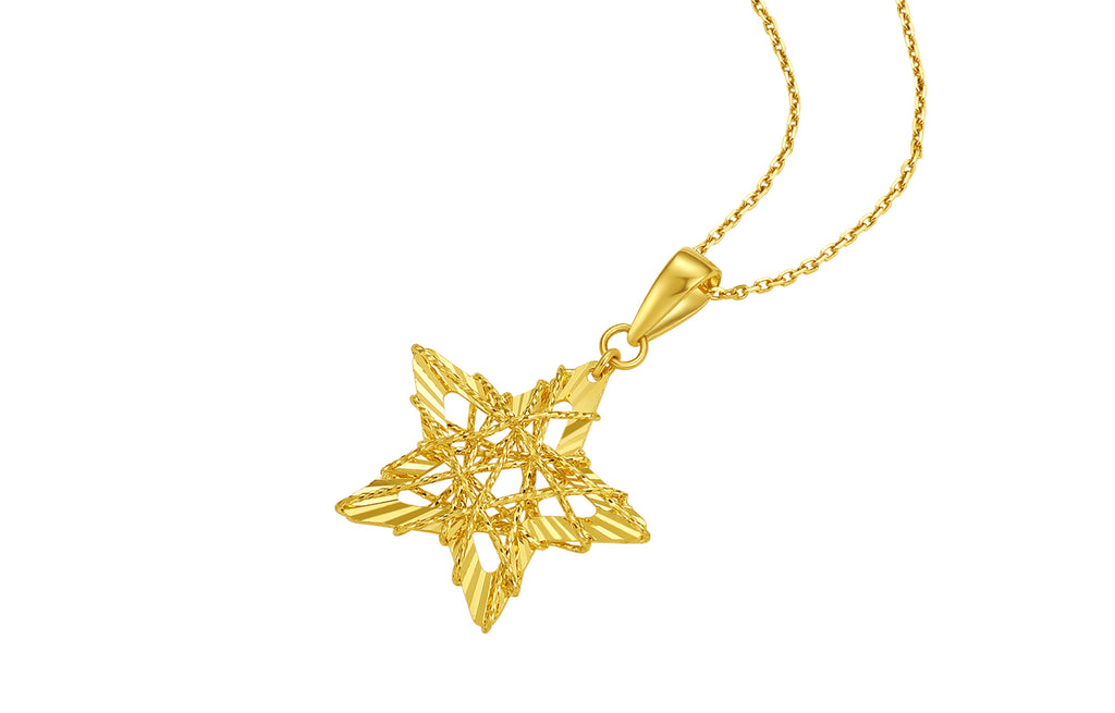 "infinite" 24K Gold Pendant Star 0.96-1.46g A049616