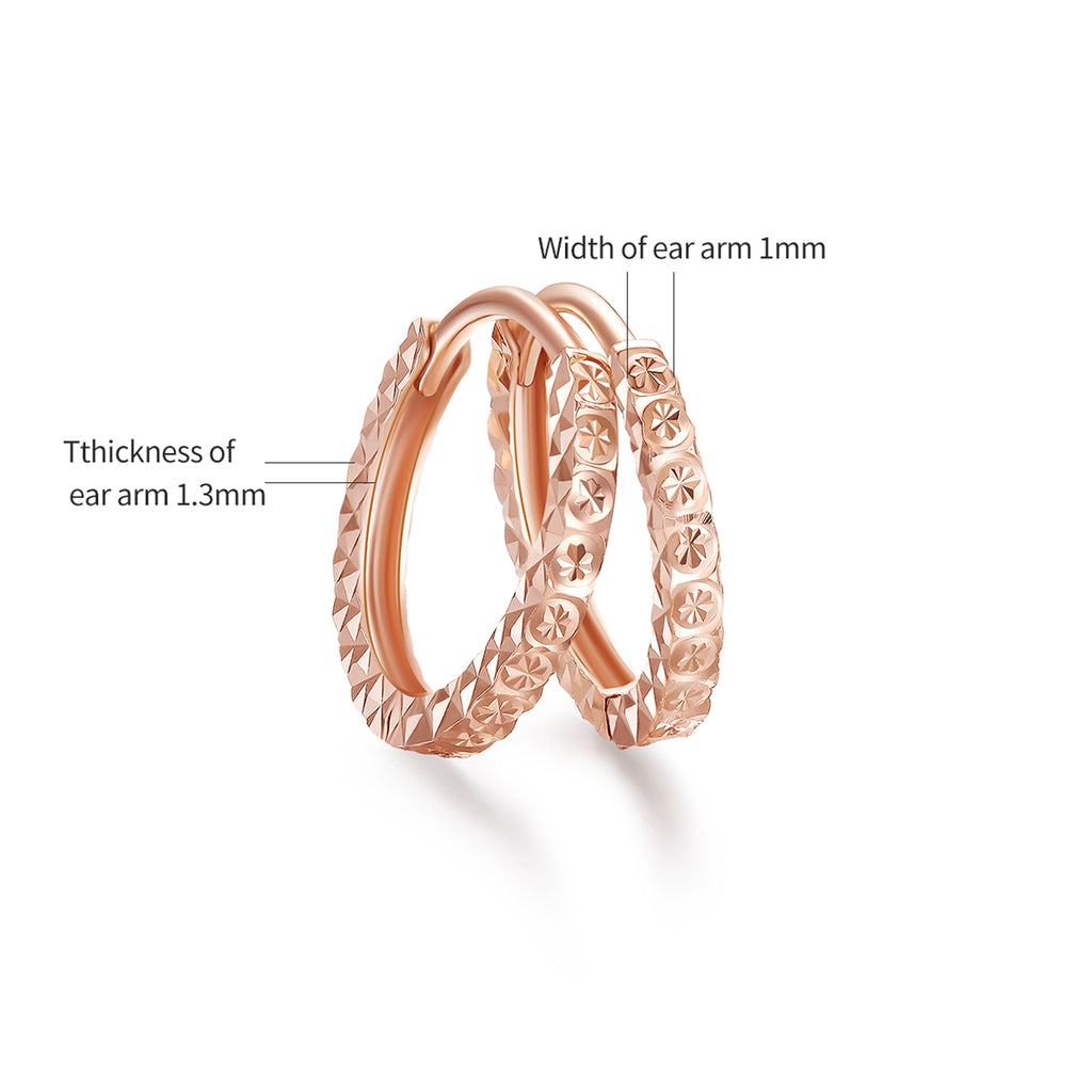 18K Rose Gold Earrings 1-1.4g KI094507