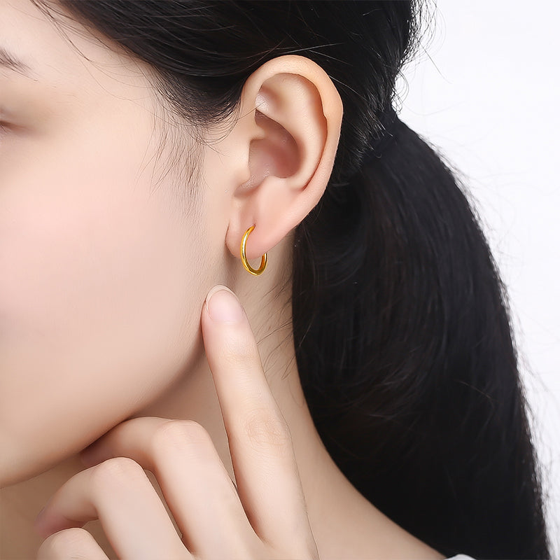999 24K Gold Earrings 1-1.2g AA090923