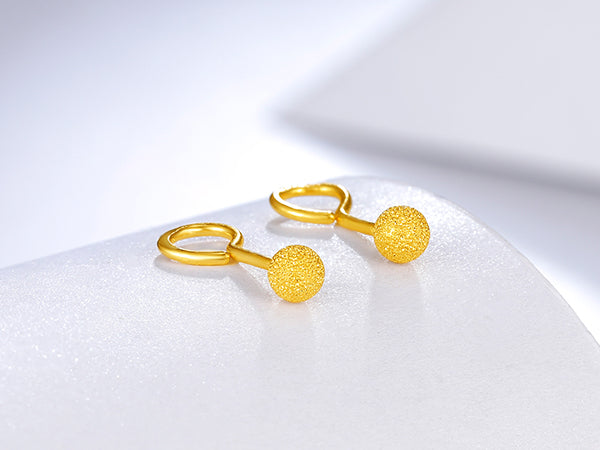999 24K Gold Earrings 1.2-1.5g AA091138