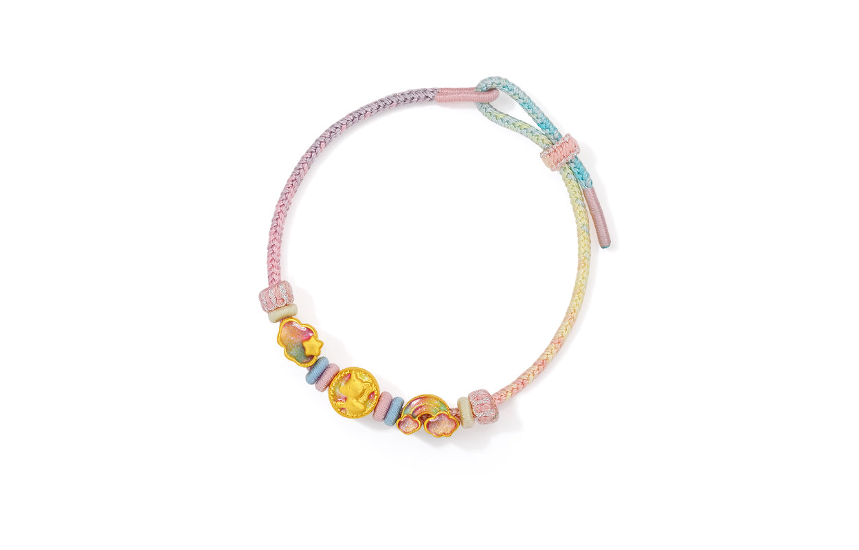 "Pop wu~" 24K Gold String Bracelet Horse 1.4-1.9g A1715759