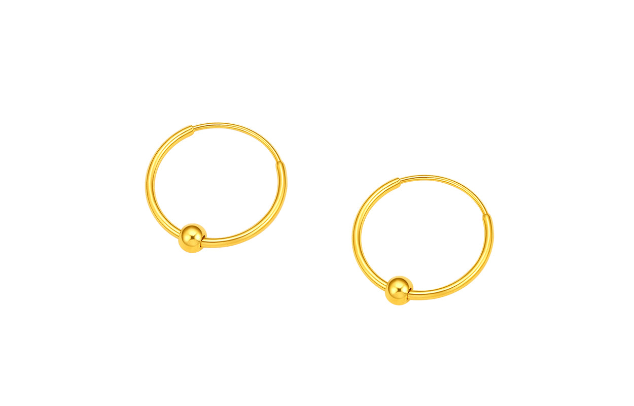 "infinite" 24K Gold Earrings 0.55-0.85g A0910234