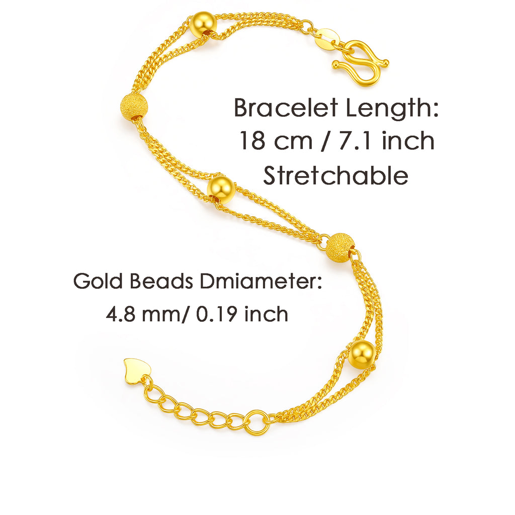 999 24K Gold Chain Bracelet 5.3-5.8g AA072322
