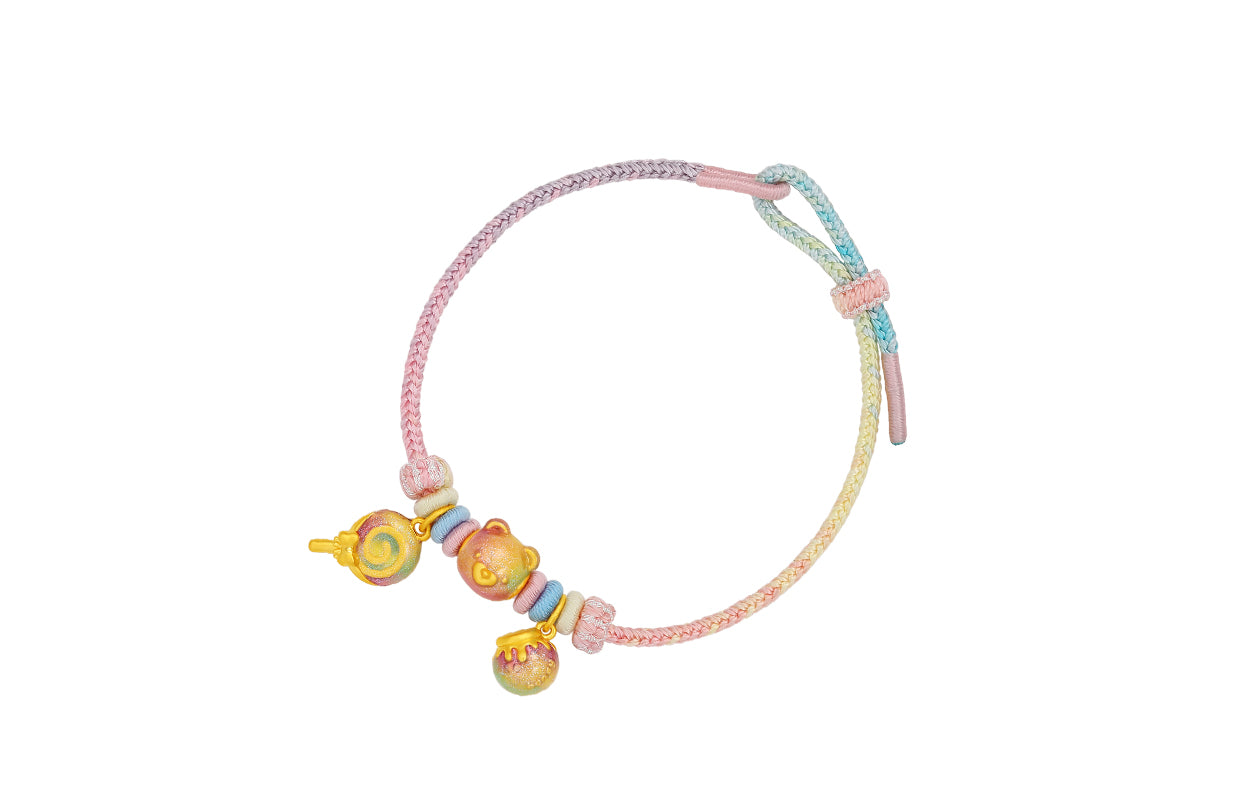 "Pop wu~" 24K Gold String Bracelet Lollipop 1.4-2g A1715758