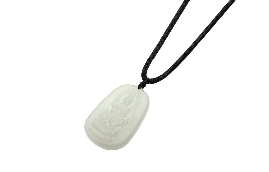 Pendant Hetian Jade Manjushri Bodhisattva Y0414341