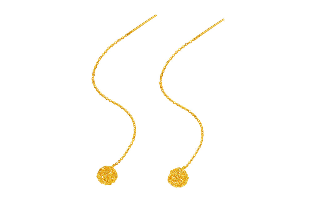 "infinite" 24K Gold Earrings 1.83-2.13g A0910255