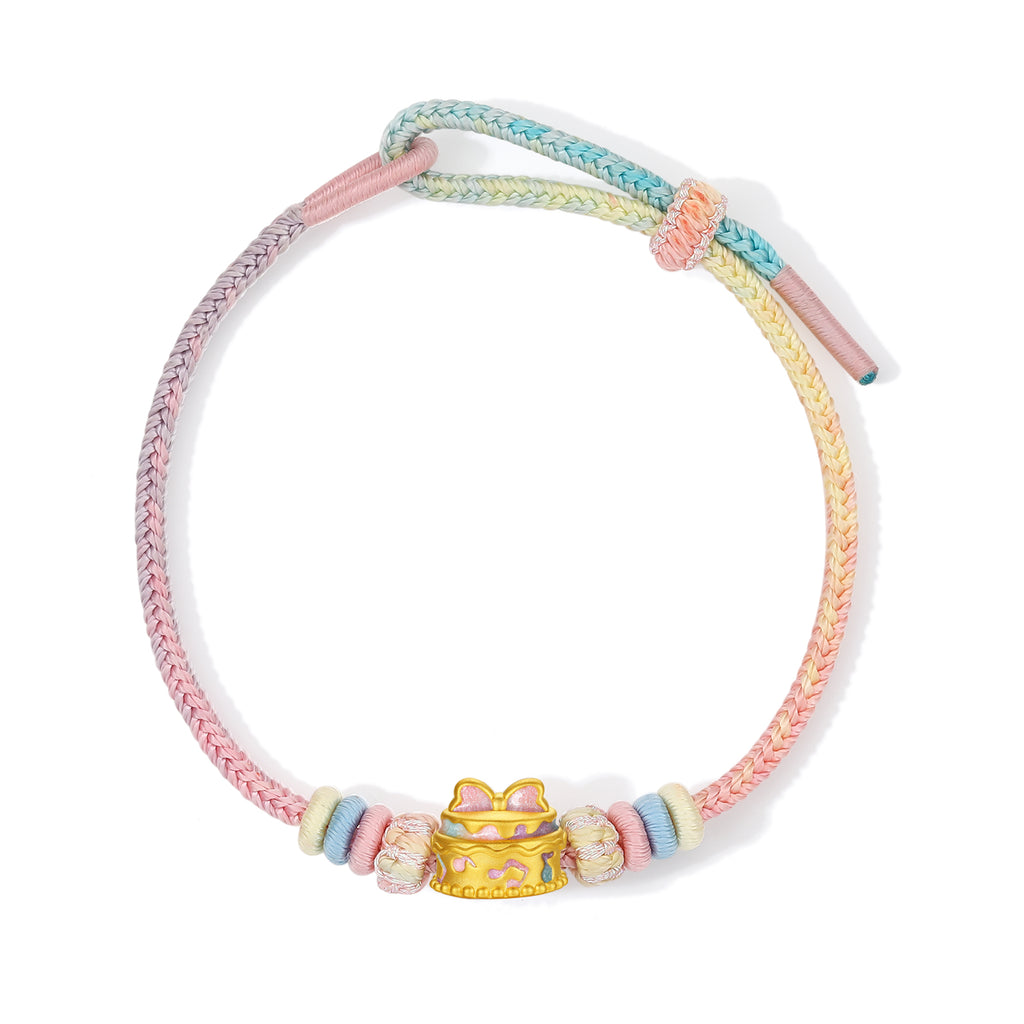"Pop wu~" 24K Gold Charm Bracelet Cake 0.7-0.9g A1621582