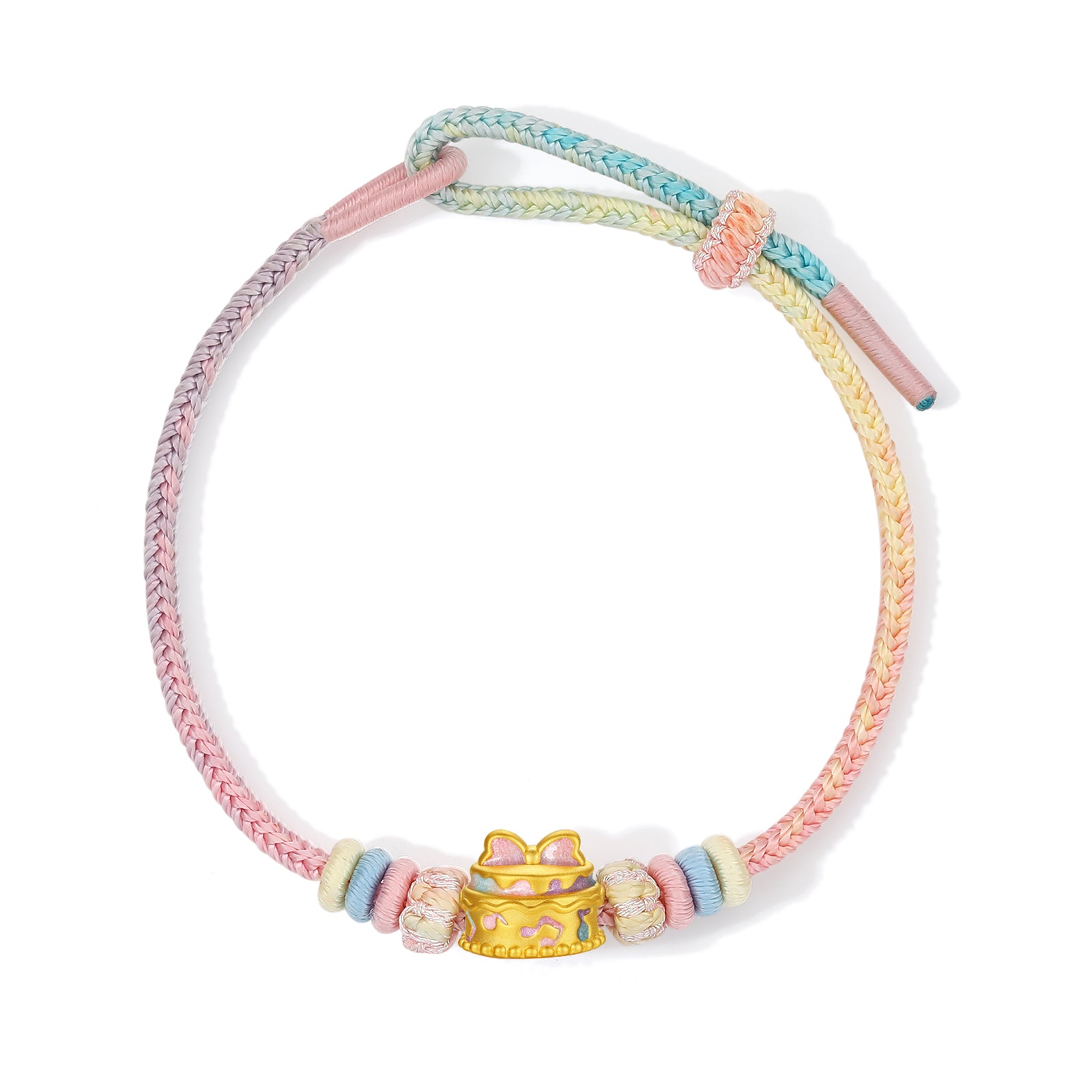 "Pop wu~" 24K Gold Charm Bracelet Cake 0.7-0.9g A1621582