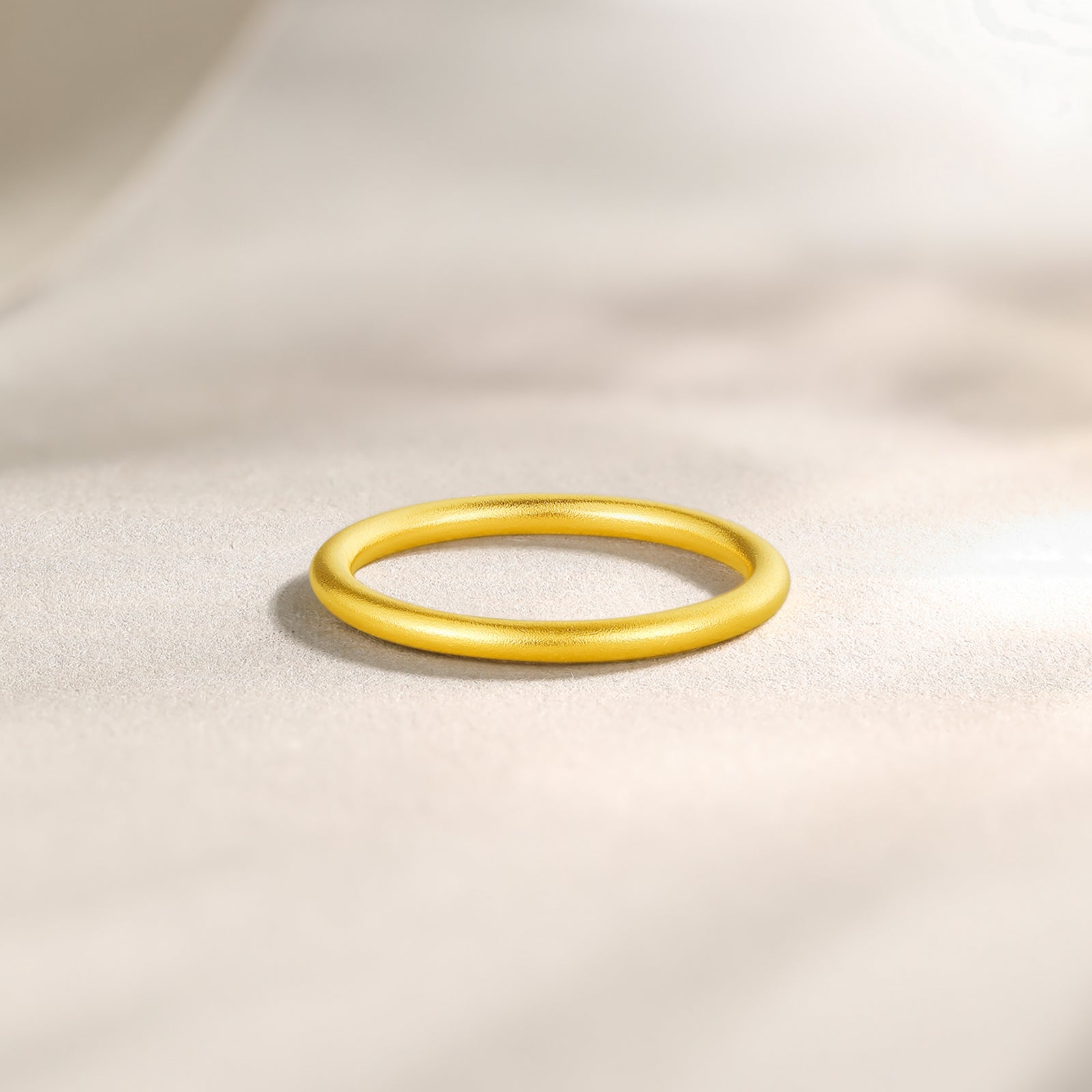 24K Gold Ancient Method Plain Ring 1.5-2.1g A0110912