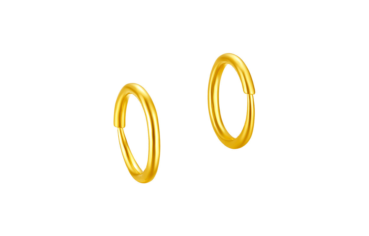 999 24K Gold Earrings 1-1.2g AA090923