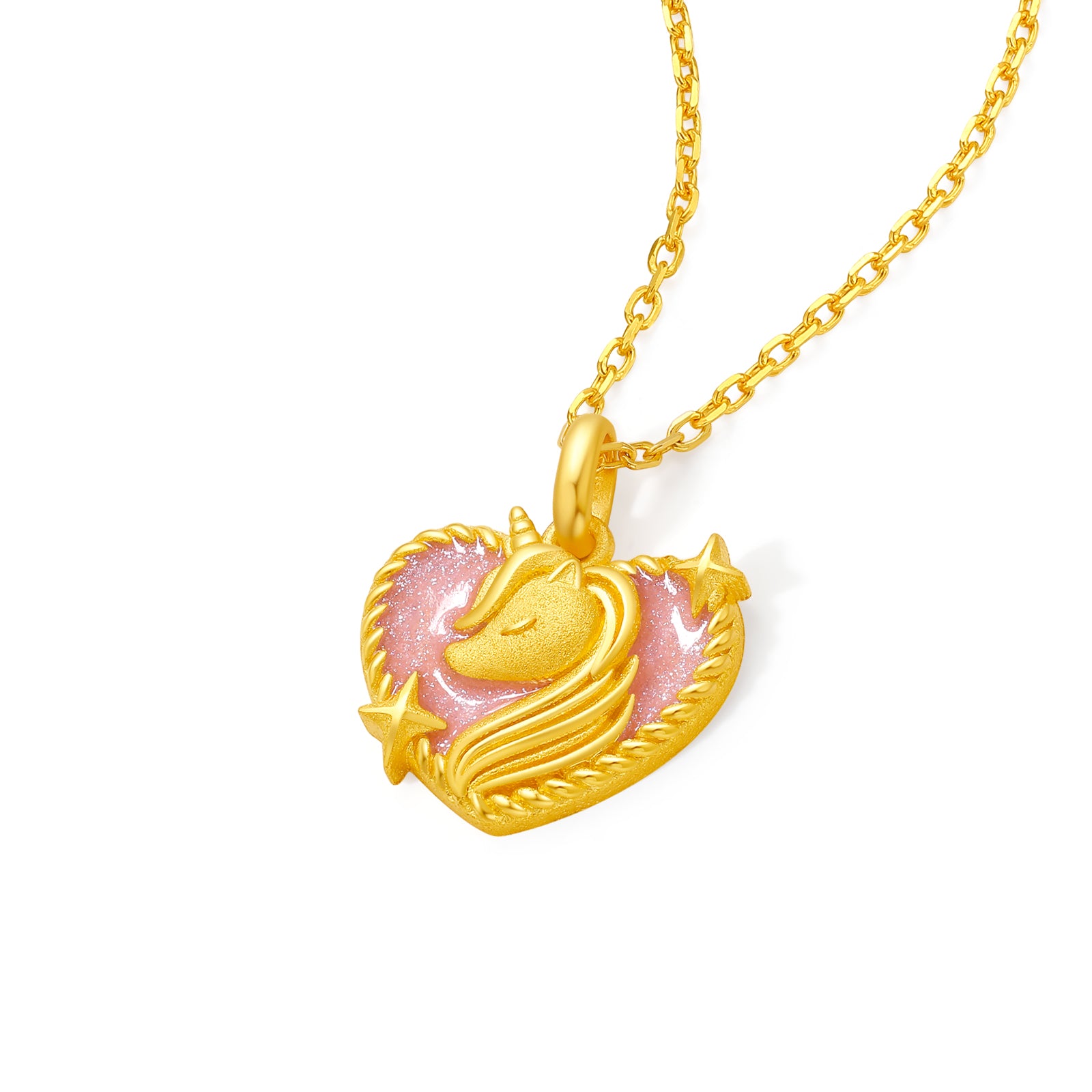 'Year of the Horse' 24K Gold Pendant Horse Heart 2.7-3g A0415544