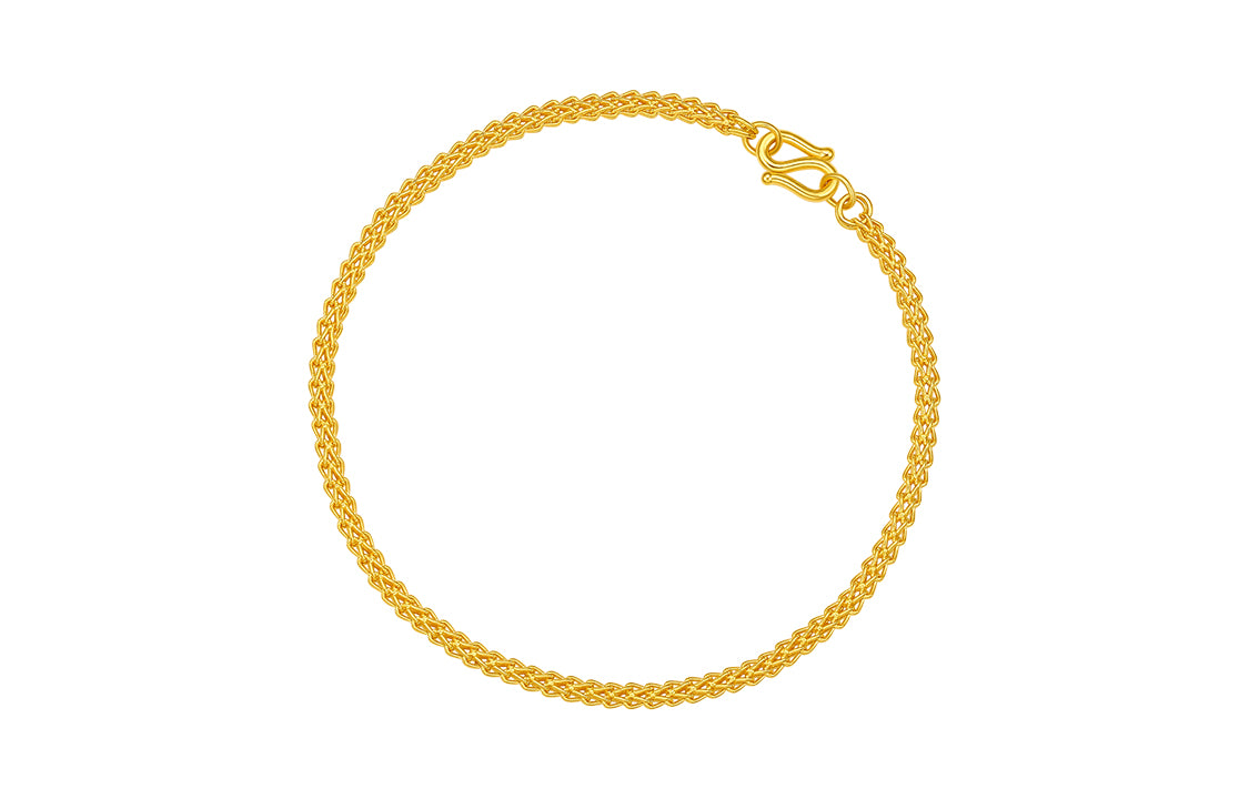 999 24K Gold Chain Bracelet 5.5-7.3g A0710973