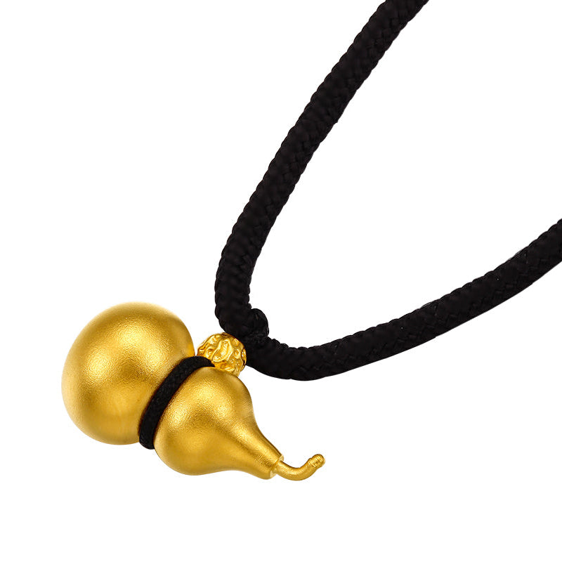 'Antiquity Gold' 999.9 24K Gold Pendant Necklace Gourd 5.7-6g AA044786