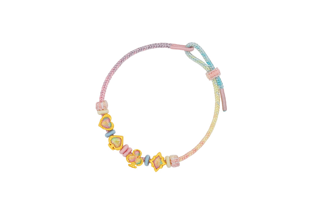 "Pop wu~" 24K Gold String Bracelet  1.6-2.4g A1715757