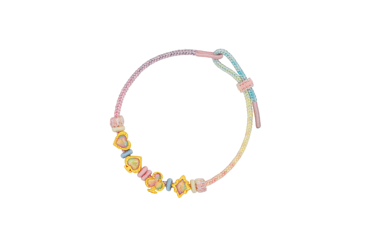 "Pop wu~" 24K Gold String Bracelet  1.6-2.4g A1715757
