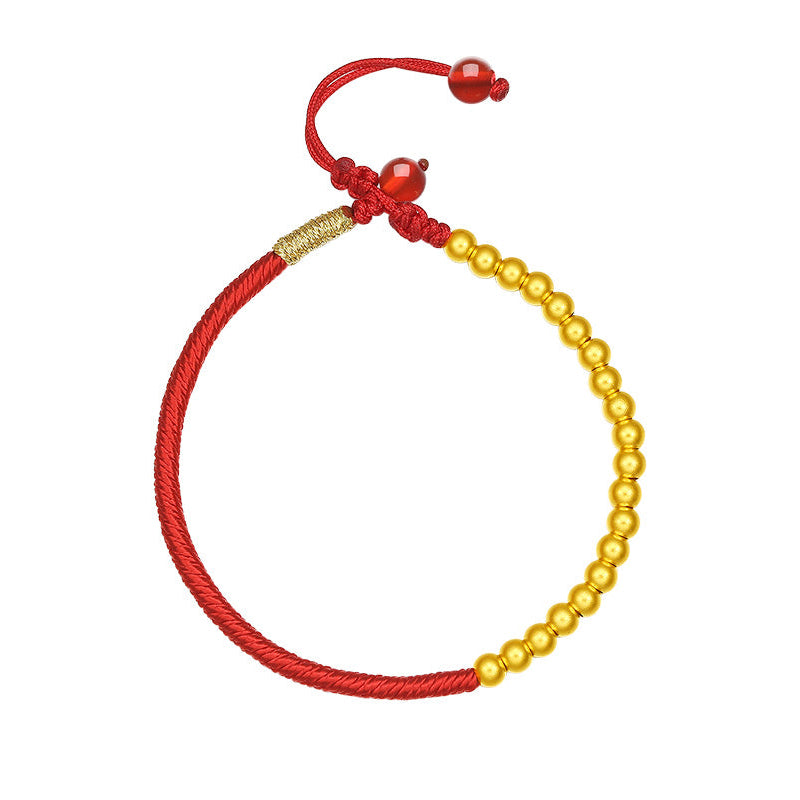 Antiquity Gold' 999.9 24K Gold String Bracelet 2-2.5g A178862