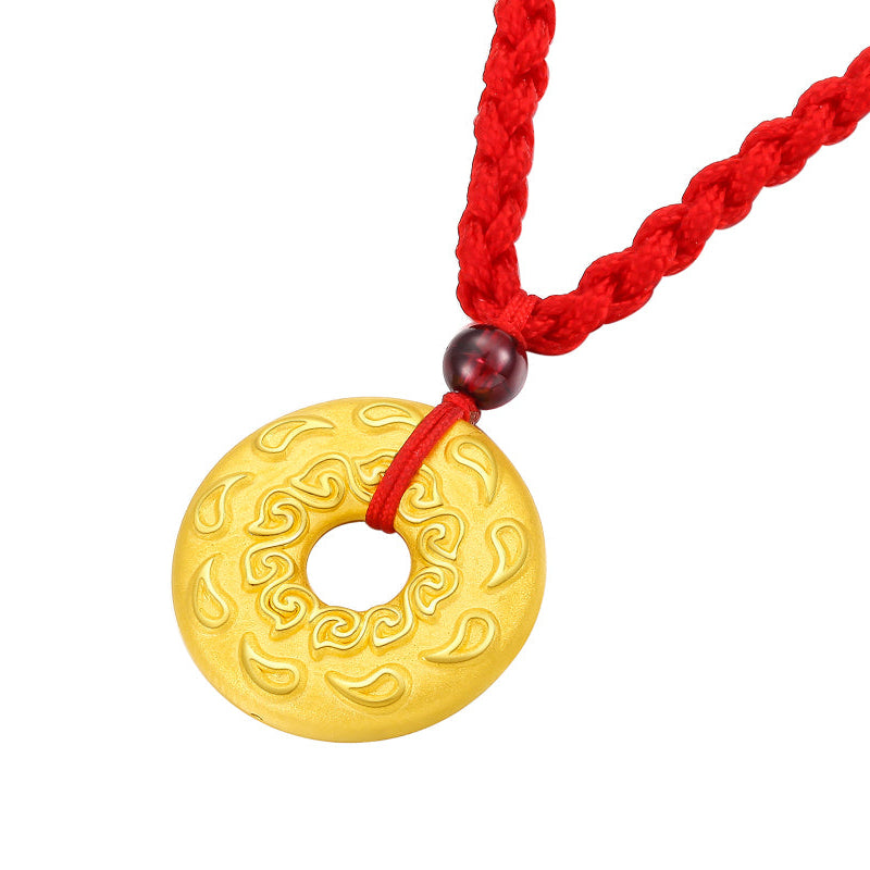 24K金吊墜項鍊 1.1-1.4公克 平安口 AD040877