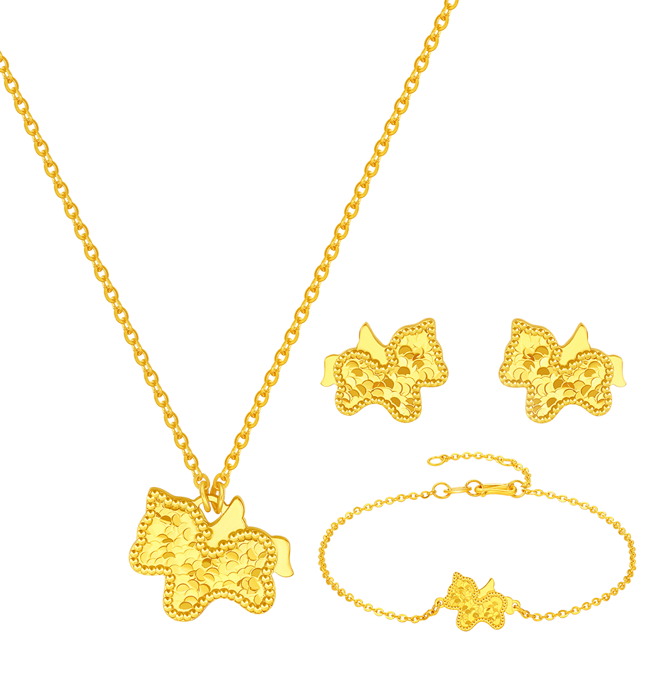 'Year of the Horse' 24K Gold Jewelry Set Pendant Necklace/Bracelet/Stud Earrings Horse A0615534 A0615535 A0615536
