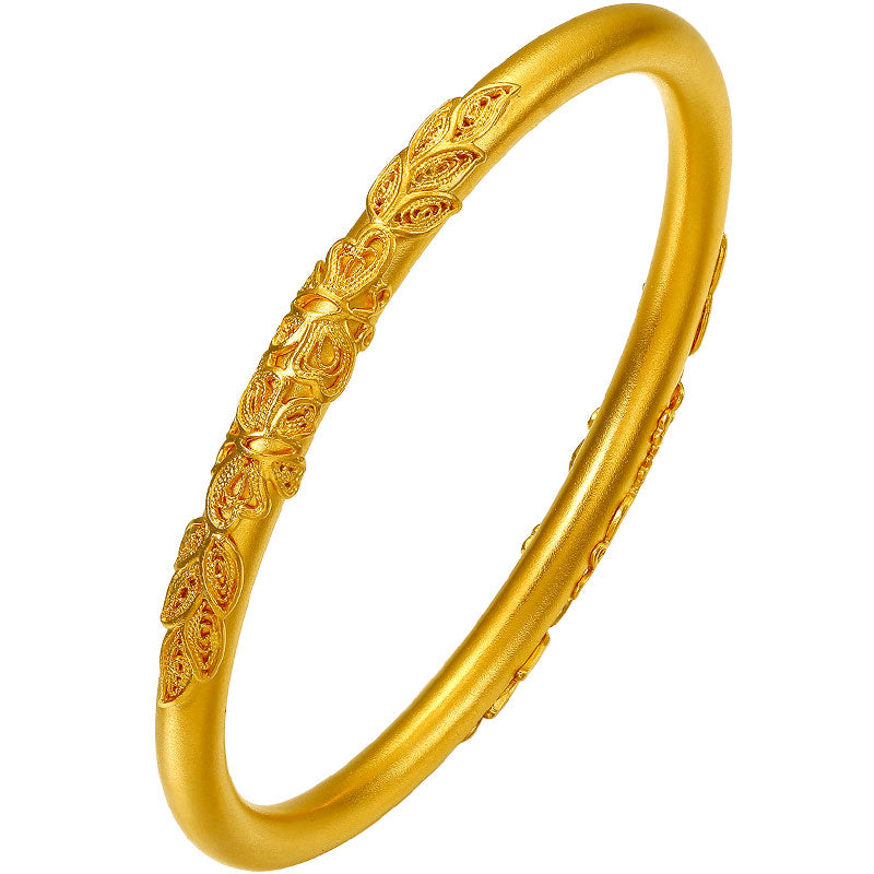 Antiquity Gold' 999.9 24K Gold Bangle Bracelet 36-39g AA105033