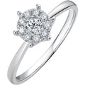 18K White Gold Ring Diamond 0.1ct 0.015ct 1.7-2.3g KGDB020959