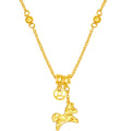 'Year of the Horse' 24K Gold Pendant Necklace Horse Coin 3.55-4g 40cm-45cm A0620944