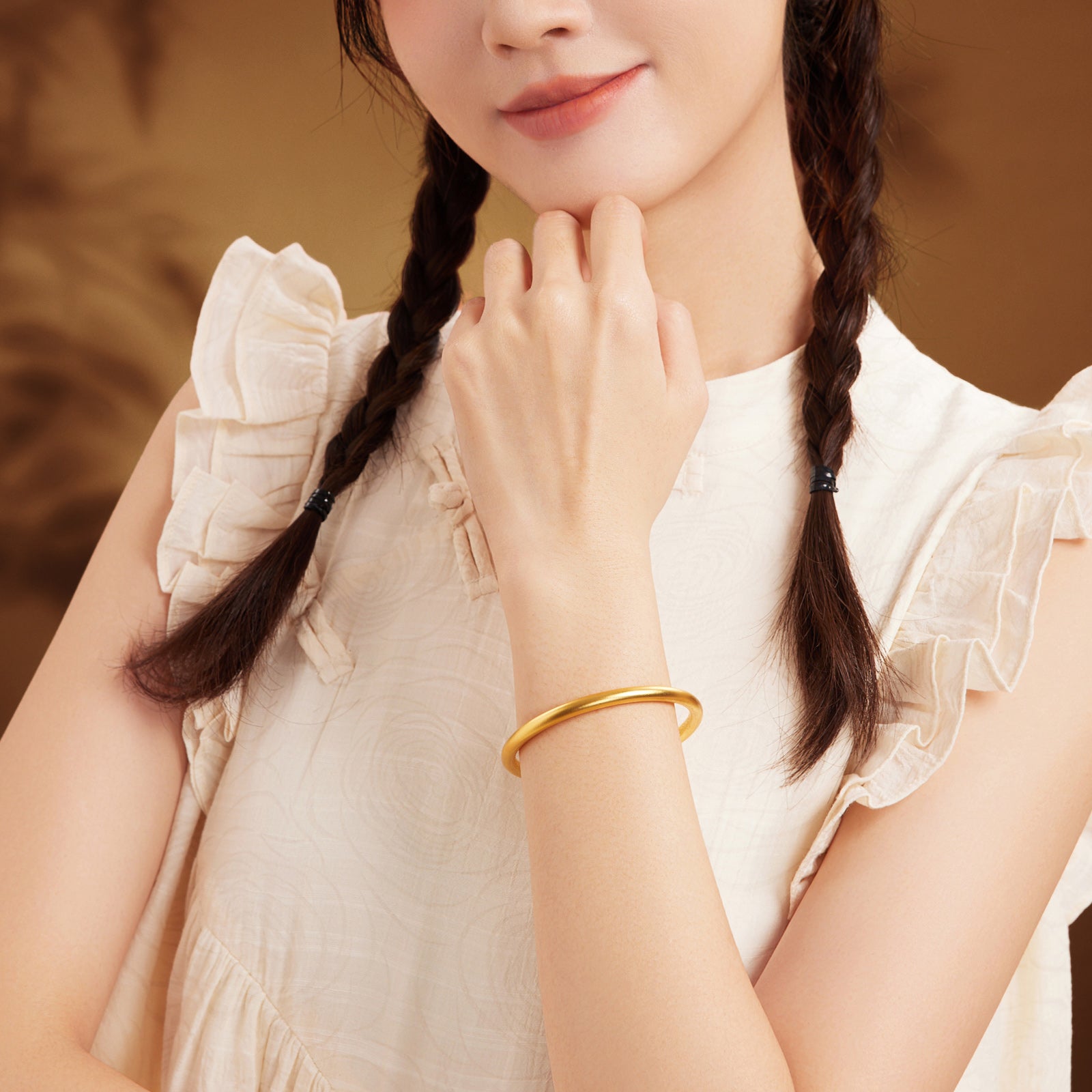 Antiquity Gold' 999.9 24K Gold Bangle Bracelet 20-23g A1012449