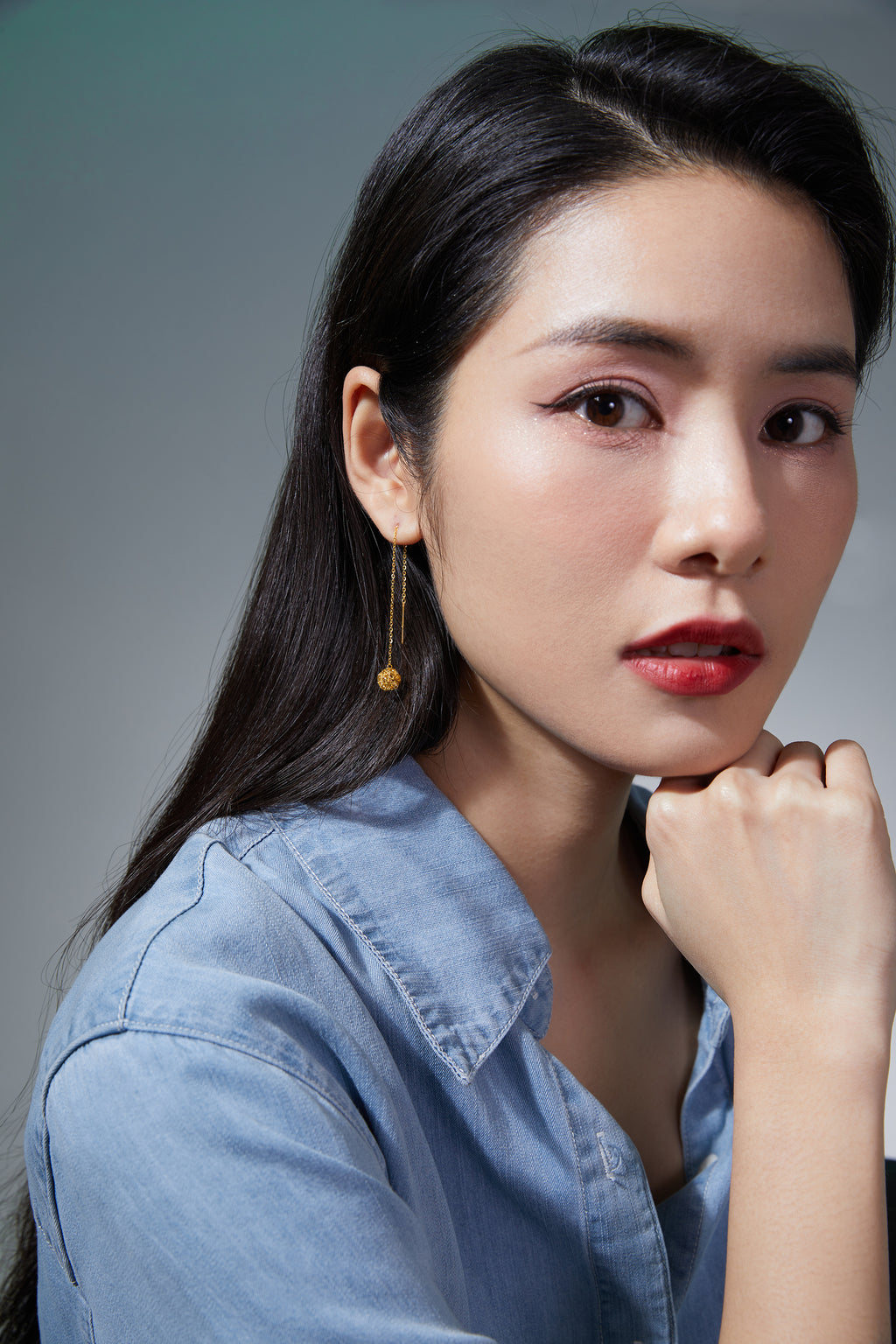 "infinite" 24K Gold Earrings 1.83-2.13g A0910255
