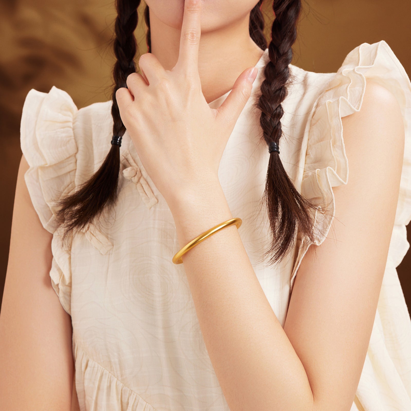 Antiquity Gold' 999.9 24K Gold Bangle Bracelet 20-23g A1012449