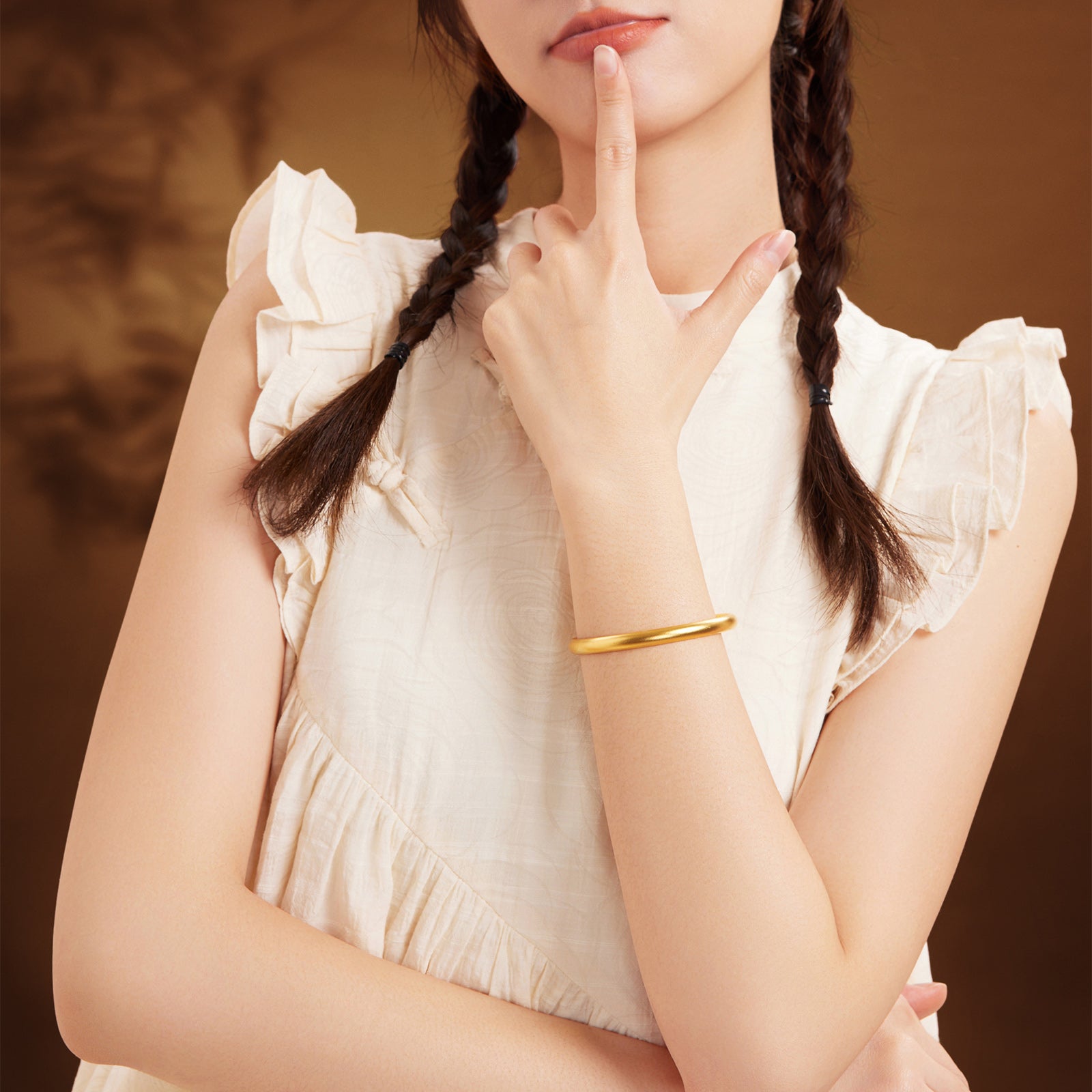 Antiquity Gold' 999.9 24K Gold Bangle Bracelet 20-23g A1012450