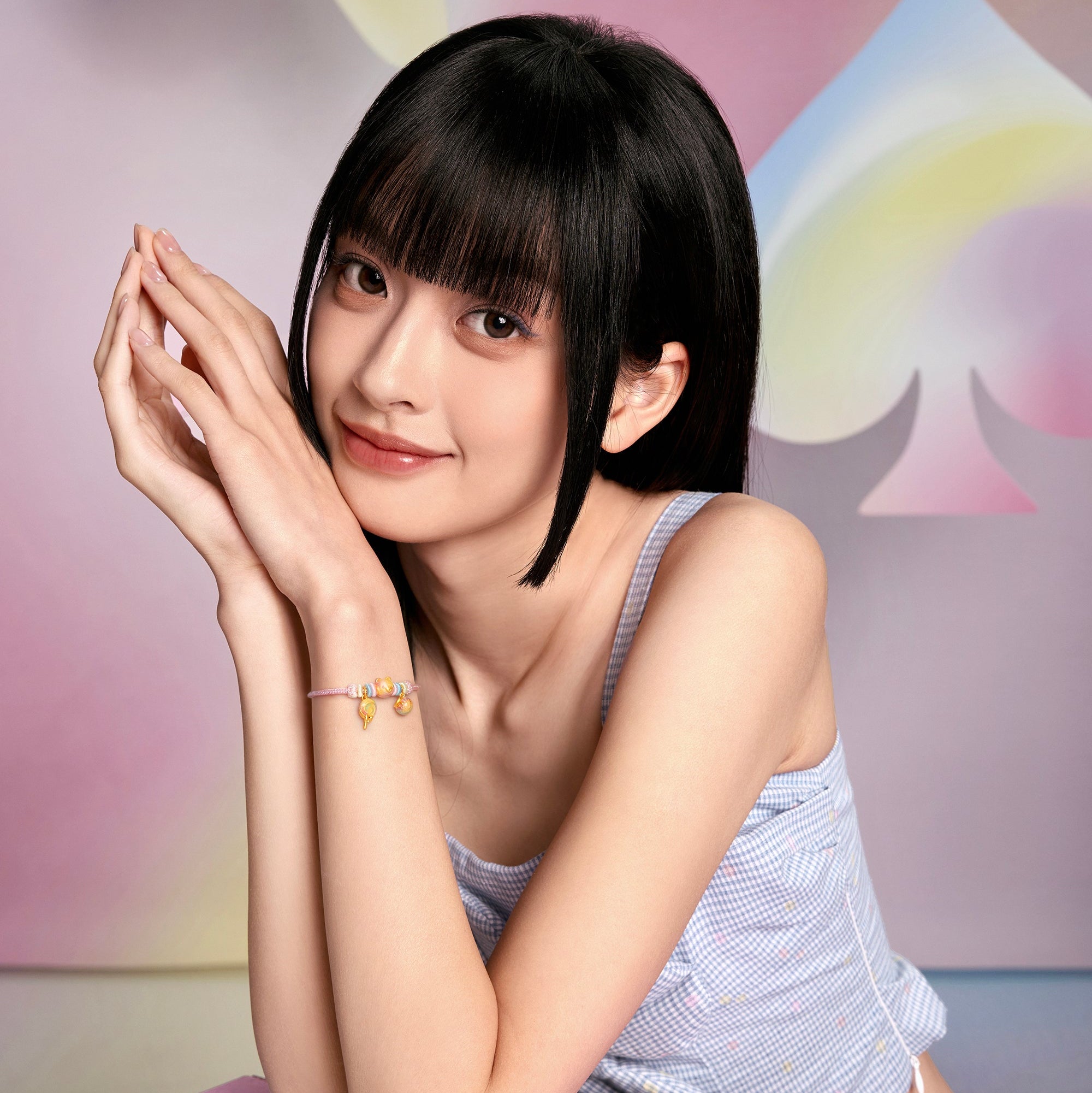 "Pop wu~" 24K Gold String Bracelet Lollipop 1.4-2g A1715758