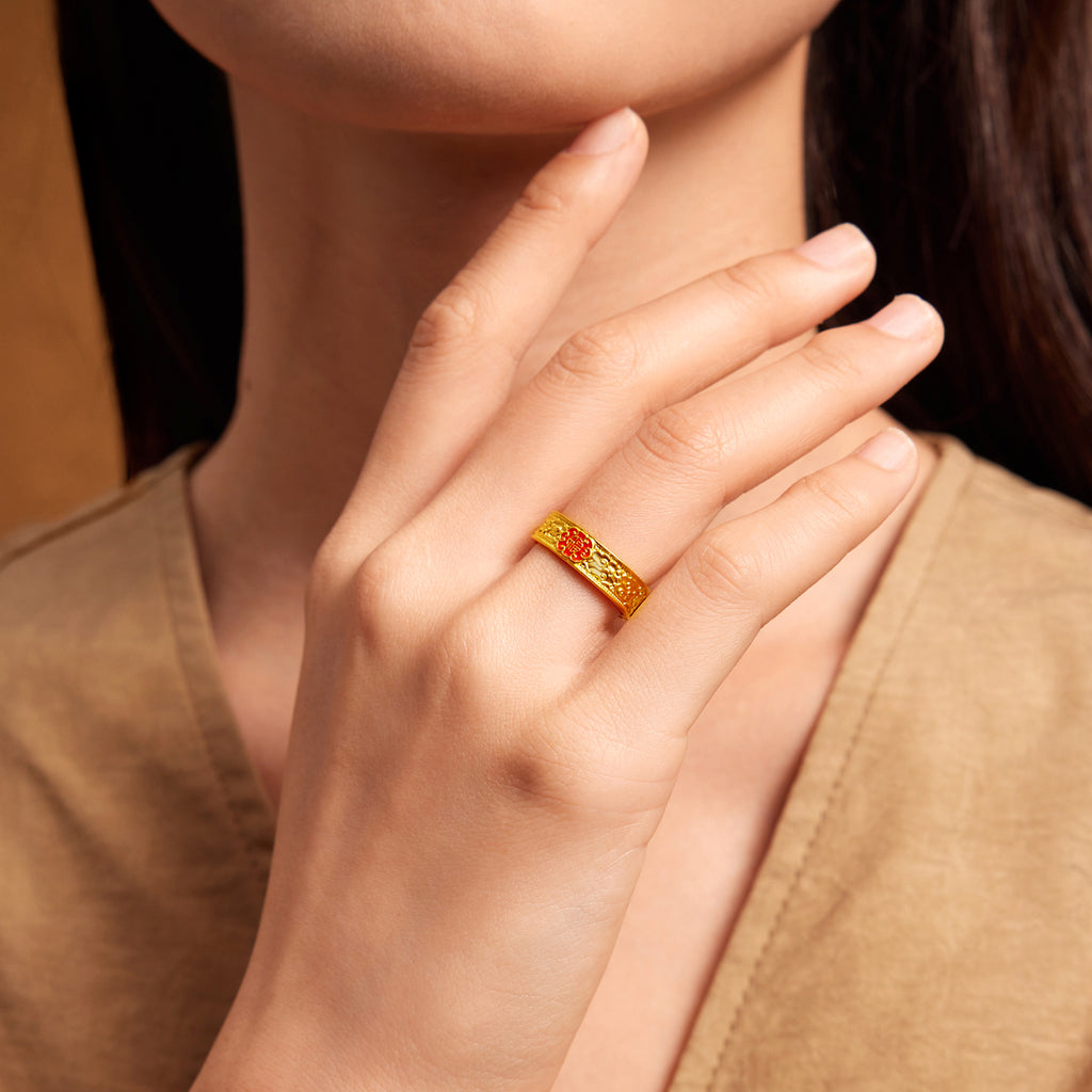 "Wah Kwong" 999 24K Gold Ring 7-9g A0115058