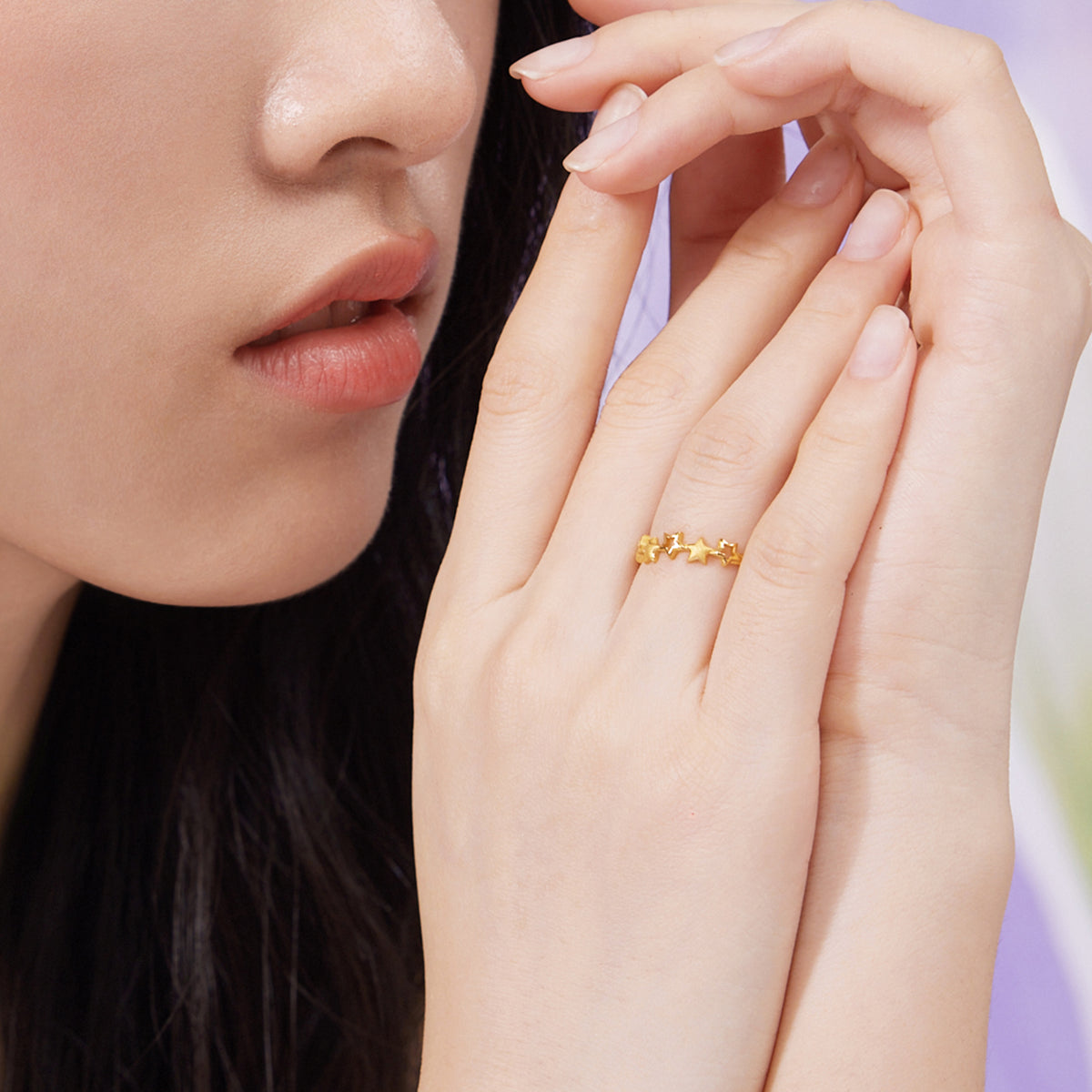 "Fantasy Forest" 999 24K Gold Ring            Star 1.7-2.6g A0113809