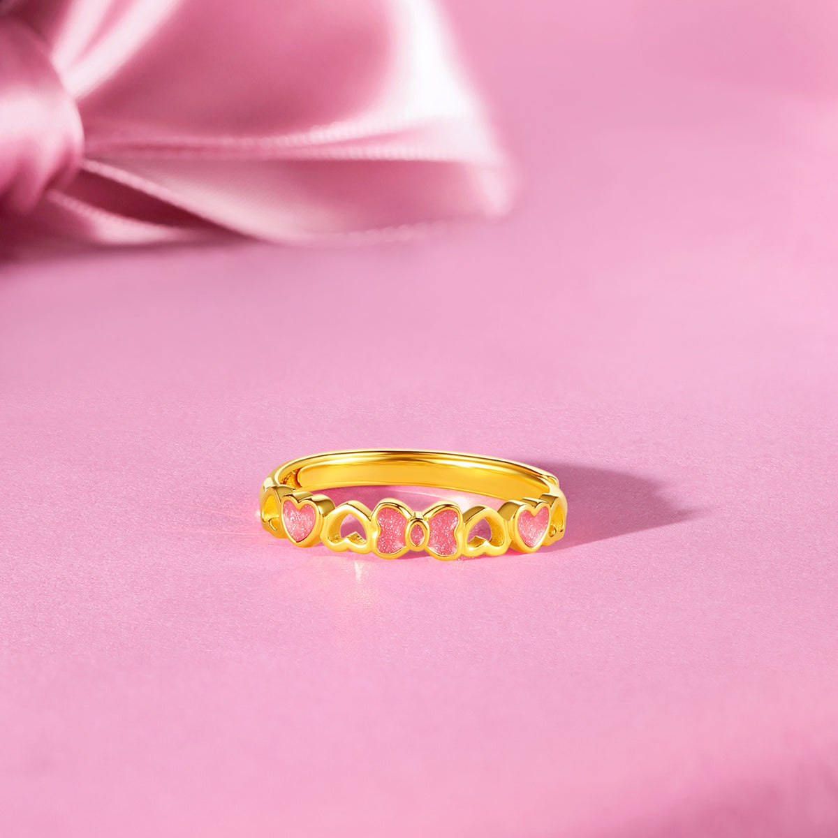 "Honey" 999 24K Gold Ring Bow 2.44-3.04g A0113239