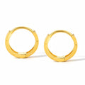 ZHOU LIU FU 18K Yellow Gold 10mm Hoop Earrings Small Hypoallergenic Earrings Dainty Jewelry Gift for Women