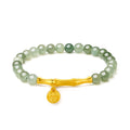 24K Gold Beaded Bracelet 5.7-6.2mm Bamboo 0.65-0.8g Y1910808