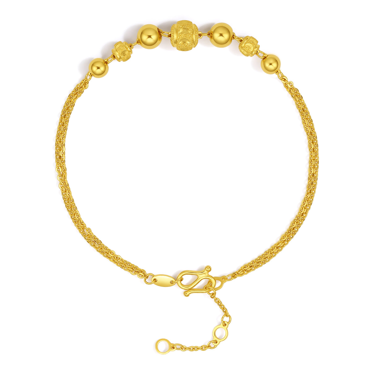 999 24K Gold Chain Bracelet 4.6-5g A0710572