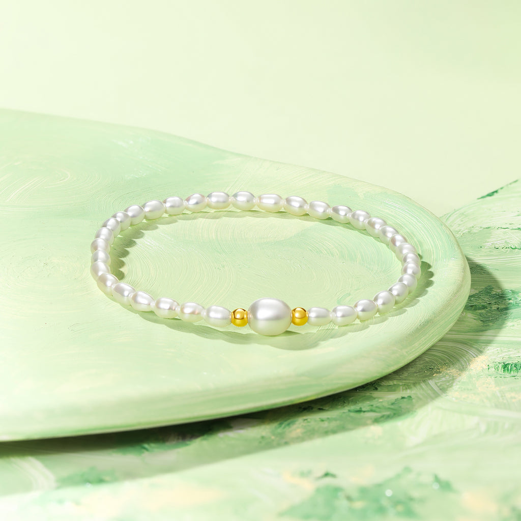 18K金珠串手鍊，珍珠，0.02-0.06克，貨號X1913024