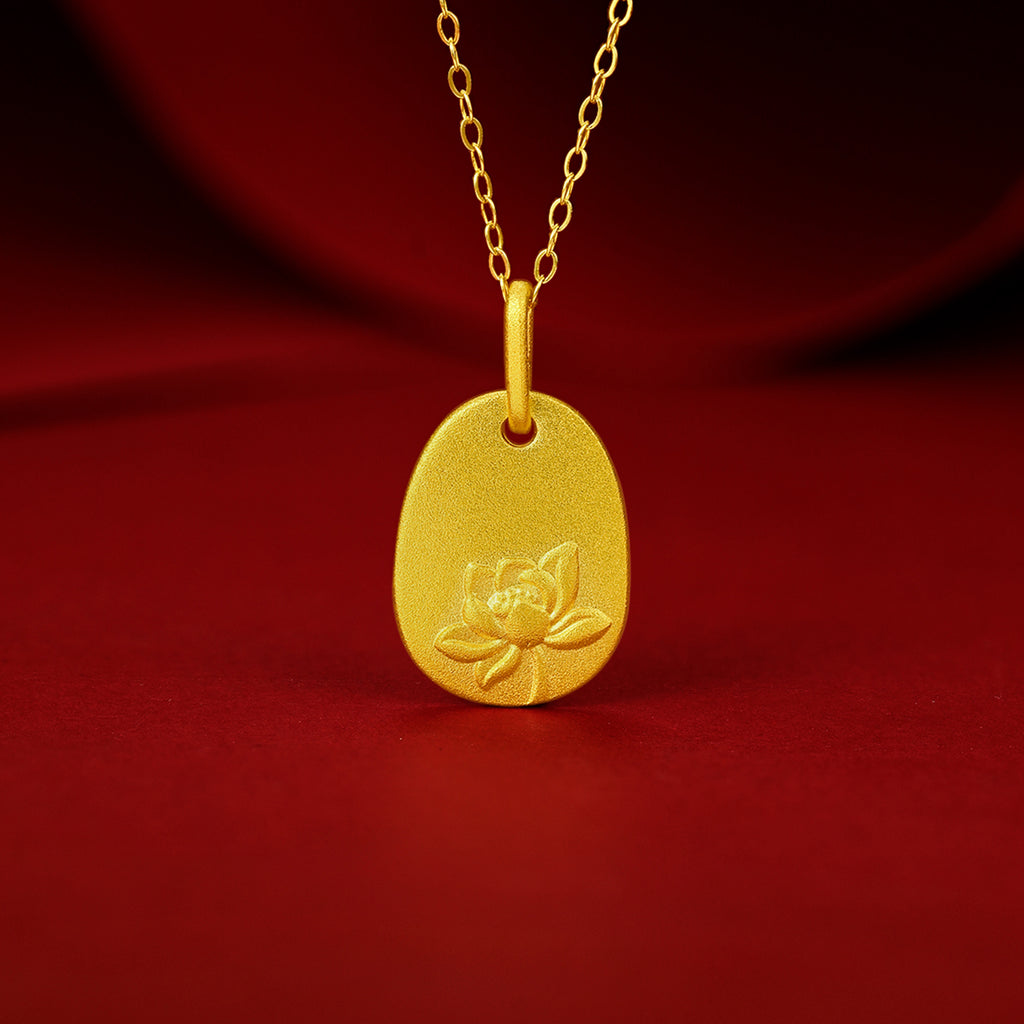 999 24K Gold Pendant Lotus 1.7-2.1g A0412870