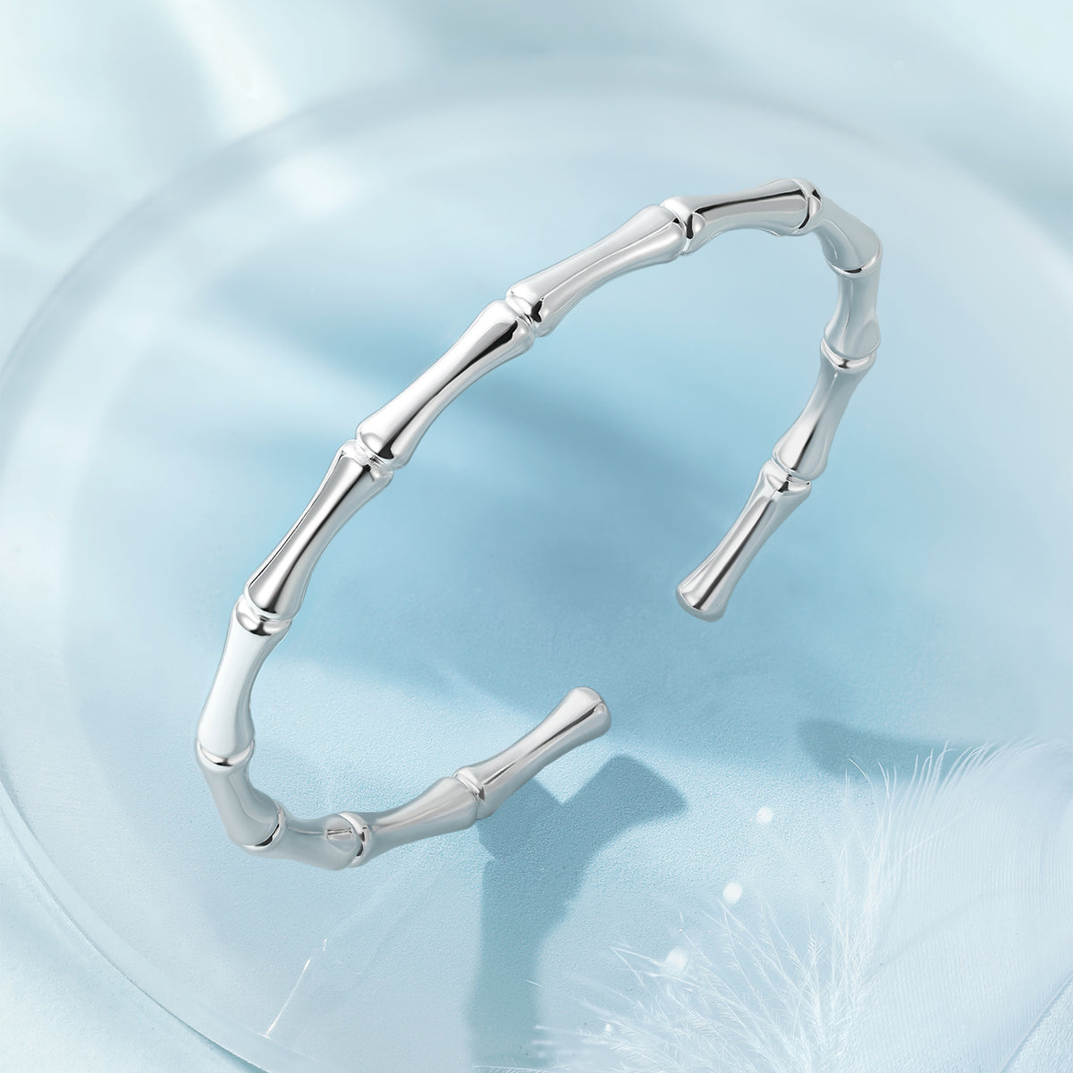 ZHOU LIU FU .999 Fine Silver Solid Adjustable Cuff Bangle Bracelet for Women, Bone-Shaped Fine Jewelry Halloween Gift for Her 2.12–2.2 in