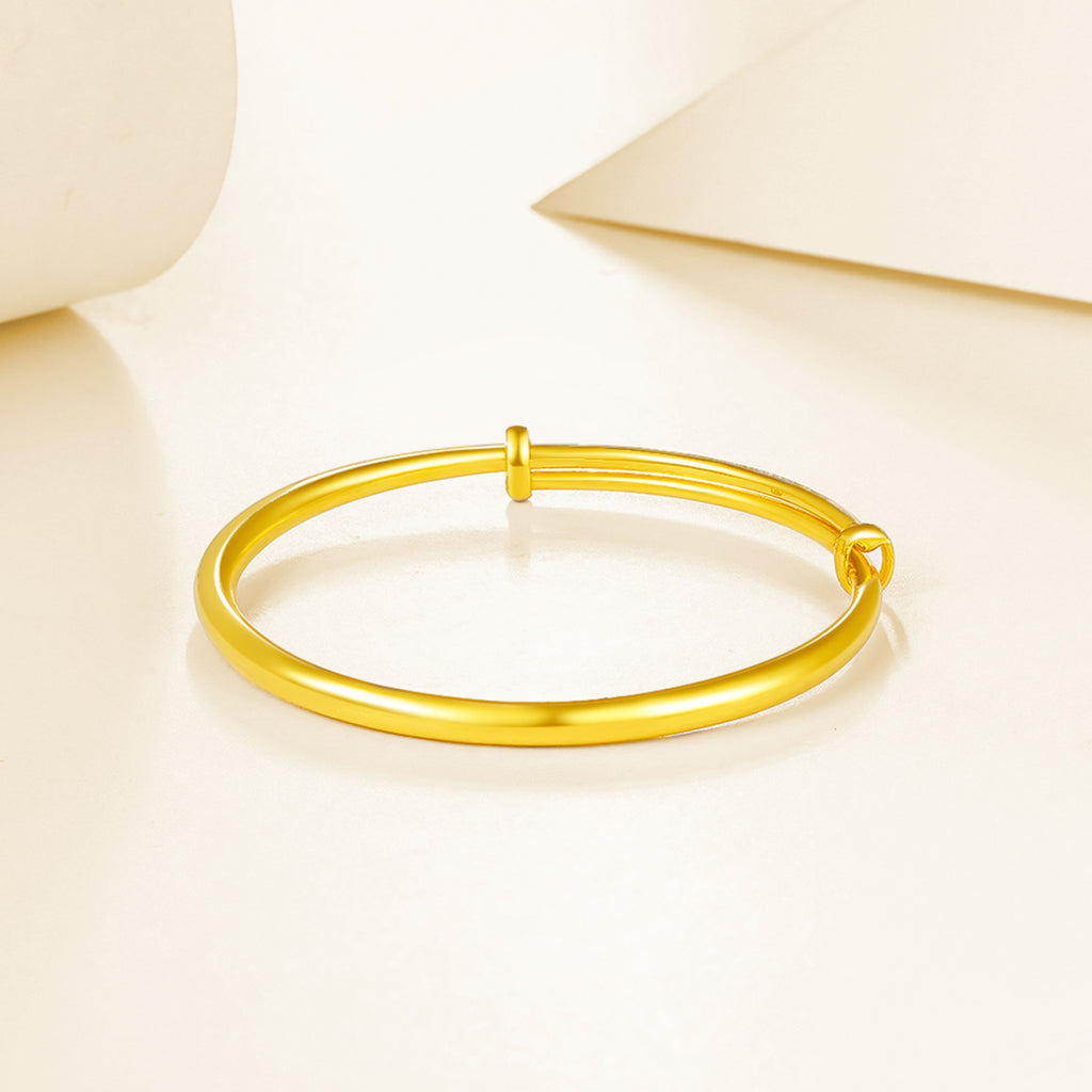 999 24K Gold Bangle Bracelet 15.8-16.8g AA102806