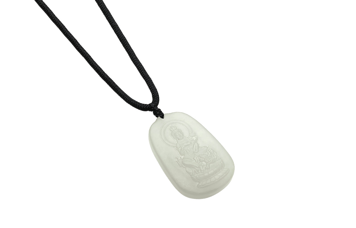 Pendant Hetian Jade Manjushri Bodhisattva Y0414341