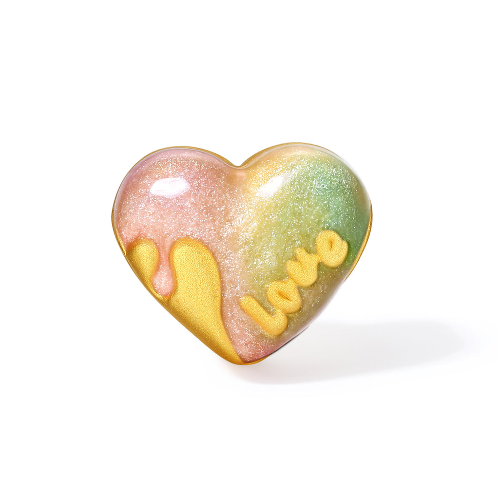 "Pop wu~" 24K Gold Charm Bracelet Heart 0.7-0.9g A1621581
