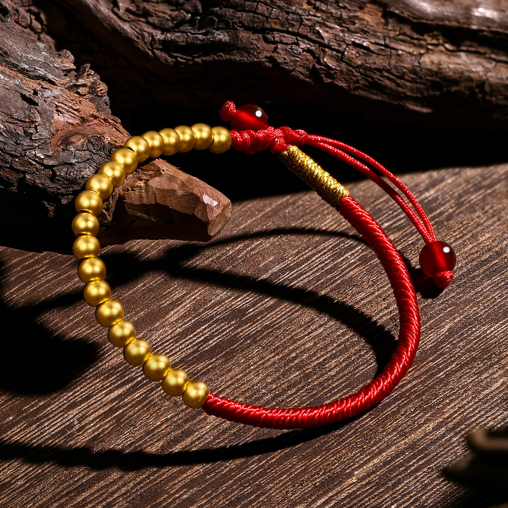 Antiquity Gold' 999.9 24K Gold String Bracelet 2-2.5g A178862