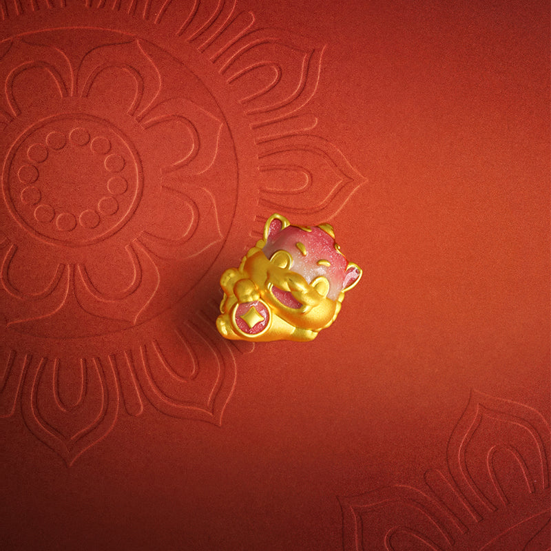 'Jiuhua Mountain' 24K Gold Charm Bracelet Ksitigarbha's Mount Diting 17cm & 19cm A1615443