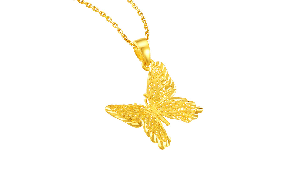 999 24K Gold Pendant Butterfly 1.5-1.8g AA044214