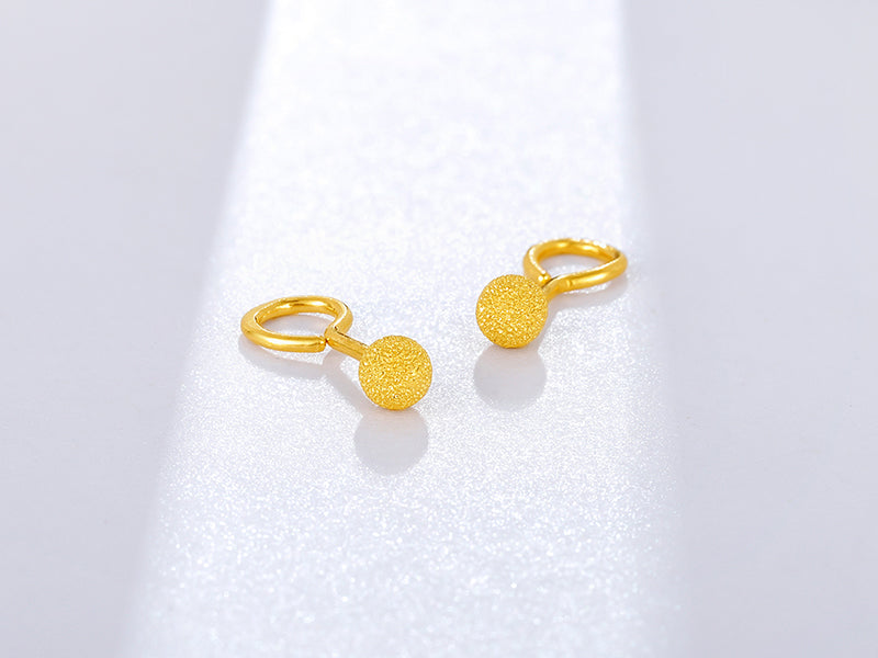 999 24K Gold Earrings 1.2-1.5g AA091138