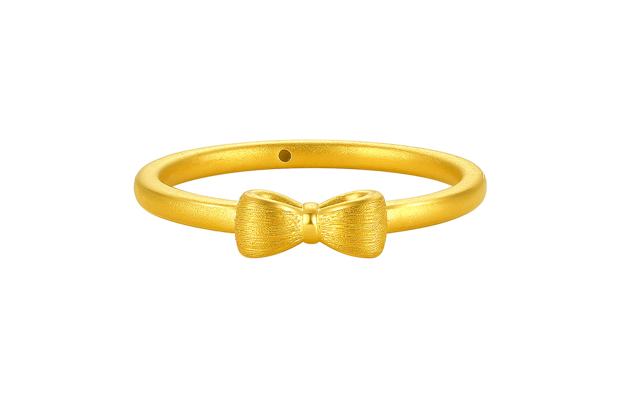 "YO JOY" 24K Gold Ring              Bow 0.89-1.19g A019214