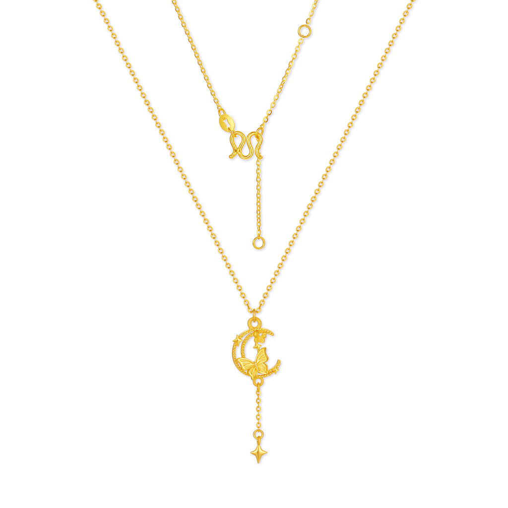 999 24K Gold Pendant Necklace Star 3.2-3.6g A0616234
