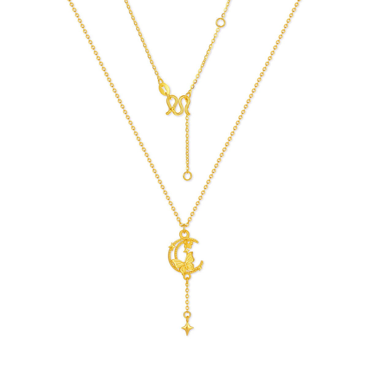 999 24K Gold Pendant Necklace Star 3.2-3.6g A0616234